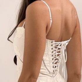 Serenita Vintage Cream Floral Mini Dress - Image 15