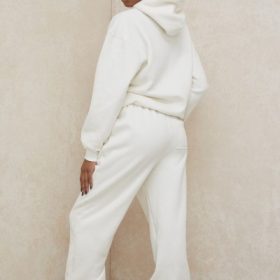 Sky Off White Fleece Back Jogging Trousers - Image 10