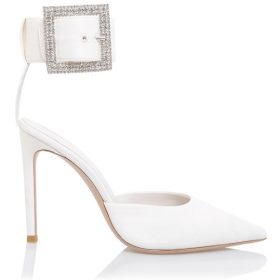 Krista Ivory Crystal Buckle Pumps - Image 2