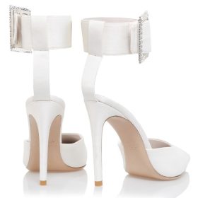Krista Ivory Crystal Buckle Pumps - Image 4