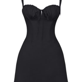 Carlotta Black Corset Mini Dress - Image 2