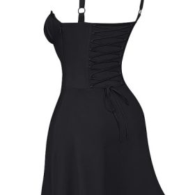 Carlotta Black Corset Mini Dress - Image 3