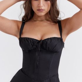 Carlotta Black Corset Mini Dress - Image 11