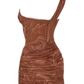 Clementine Swirl Print Cut Out Mini Dress - Image 3