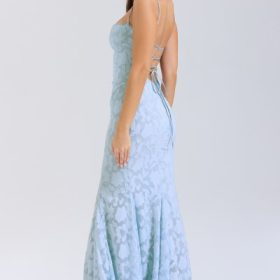 Joan Bluebell Lace Up Back Maxi Dress - Image 5