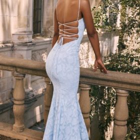 Joan Bluebell Lace Up Back Maxi Dress - Image 6