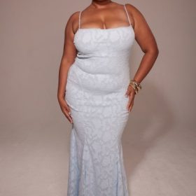 Joan Bluebell Lace Up Back Maxi Dress - Image 11
