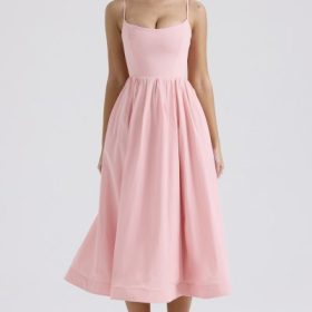 Lolita Rose Pink Cotton Corset Sundress - Image 5