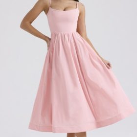 Lolita Rose Pink Cotton Corset Sundress - Image 7