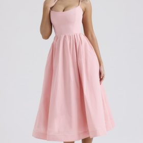 Lolita Rose Pink Cotton Corset Sundress - Image 9