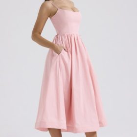 Lolita Rose Pink Cotton Corset Sundress - Image 10