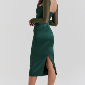 Ellica Emerald Green Midi Dress