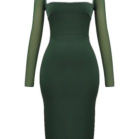 Ellica Emerald Green Midi Dress - Image 2