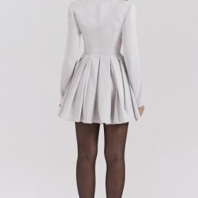 Heiress French Dove Contour Mini Dress