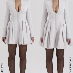 Heiress French Dove Contour Mini Dress - Image 2