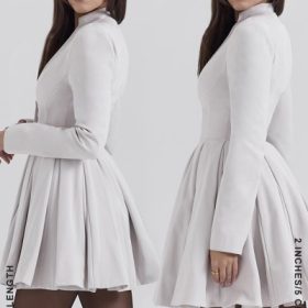 Heiress French Dove Contour Mini Dress - Image 3