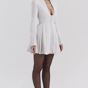 Heiress French Dove Contour Mini Dress - Image 9