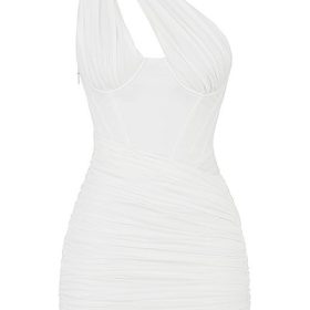 Clementine White Cut Out Mini Dress - Image 2
