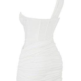 Clementine White Cut Out Mini Dress - Image 3