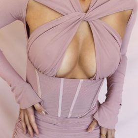 Adanna Blush Corset Mini Dress