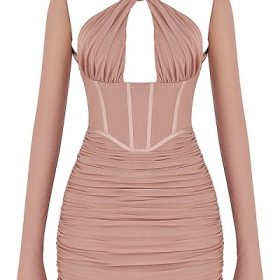 Adanna Blush Corset Mini Dress - Image 2