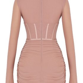 Adanna Blush Corset Mini Dress - Image 4