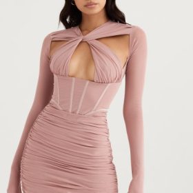 Adanna Blush Corset Mini Dress - Image 5