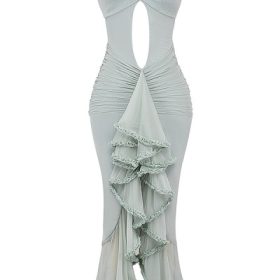 Gabriella Pistachio Ruffled Front Gown - Image 2
