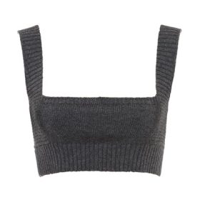 Sia Charcoal Cashmere Blend Bralette - Image 2