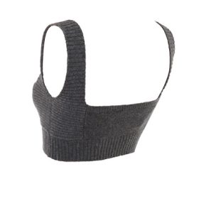 Sia Charcoal Cashmere Blend Bralette - Image 3