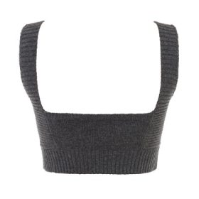 Sia Charcoal Cashmere Blend Bralette - Image 4
