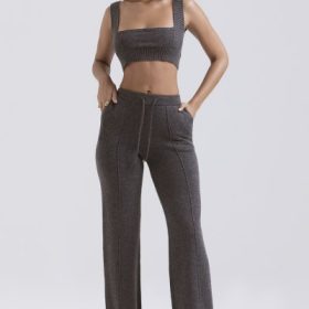 Sia Charcoal Cashmere Blend Bralette - Image 6