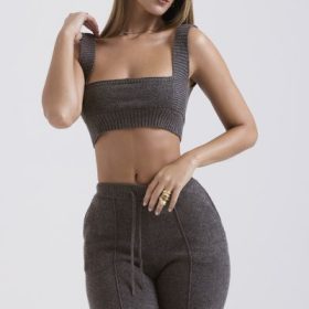 Sia Charcoal Cashmere Blend Bralette - Image 7