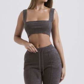 Sia Charcoal Cashmere Blend Bralette - Image 8