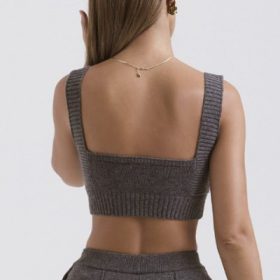 Sia Charcoal Cashmere Blend Bralette - Image 11