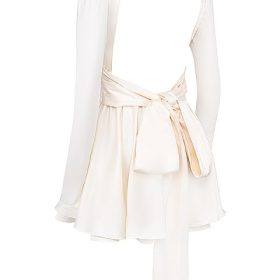 Aryana Ivory Bow Mini Dress - Image 3
