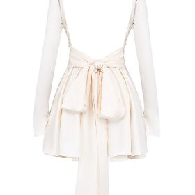 Aryana Ivory Bow Mini Dress - Image 4