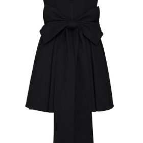 Emmanuela Black Strapless Detachable Bow Mini Dress - Image 4