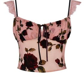 Graciela Dusty Pink Devore Top - Image 2
