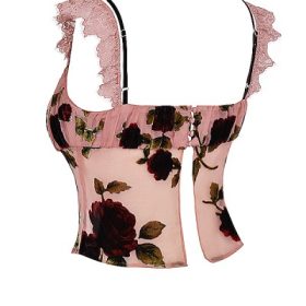 Graciela Dusty Pink Devore Top - Image 3