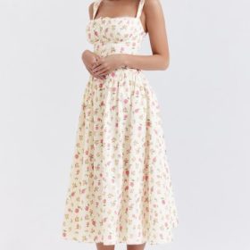 Tatiana Rose Print Midi Sundress - Image 12