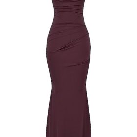 Milena Dark Cherry Corset Maxi Dress - Image 2