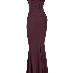 Milena Dark Cherry Corset Maxi Dress - Image 3