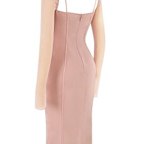 Ophelia Blush Cutout Midi Dress - Image 3
