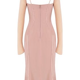 Ophelia Blush Cutout Midi Dress - Image 4