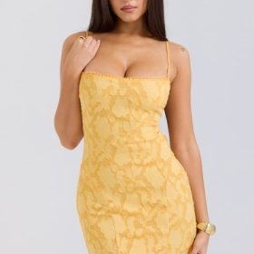 Joan Apricot Lace Up Back Maxi Dress - Image 10