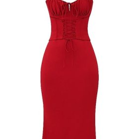 Valencia Red Rose Corset Dress - Image 2