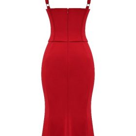 Valencia Red Rose Corset Dress - Image 4
