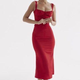 Valencia Red Rose Corset Dress - Image 7