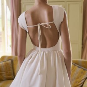 Enchant White Open Back Mini Dress - Image 6